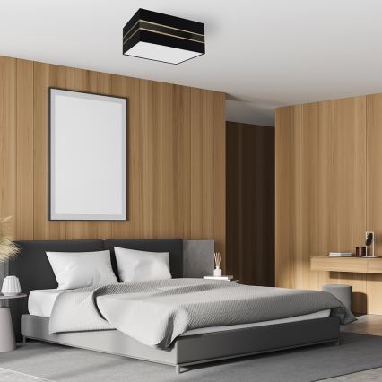 Iluminação de teto ULTIMO 2xE27/60W/230V preta