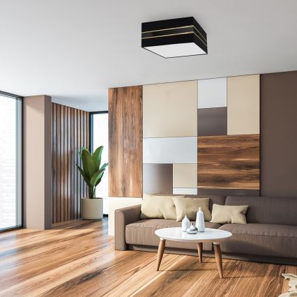 Iluminação de teto ULTIMO 2xE27/60W/230V preta