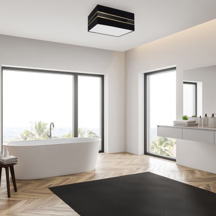 Iluminação de teto ULTIMO 2xE27/60W/230V preta