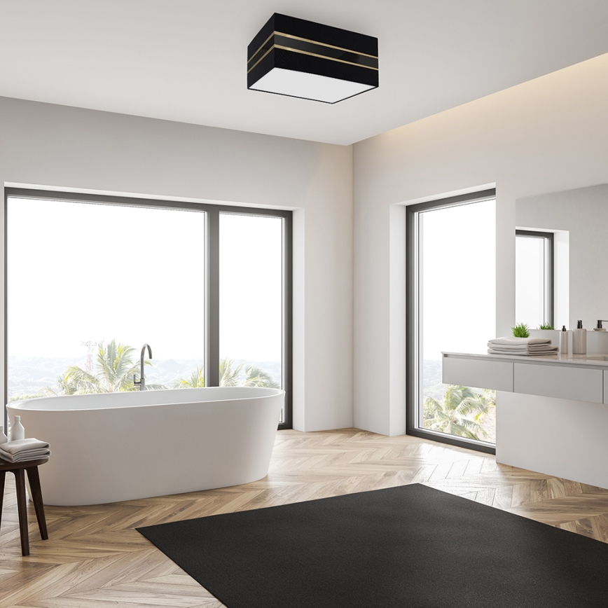 Iluminação de teto ULTIMO 2xE27/60W/230V preta