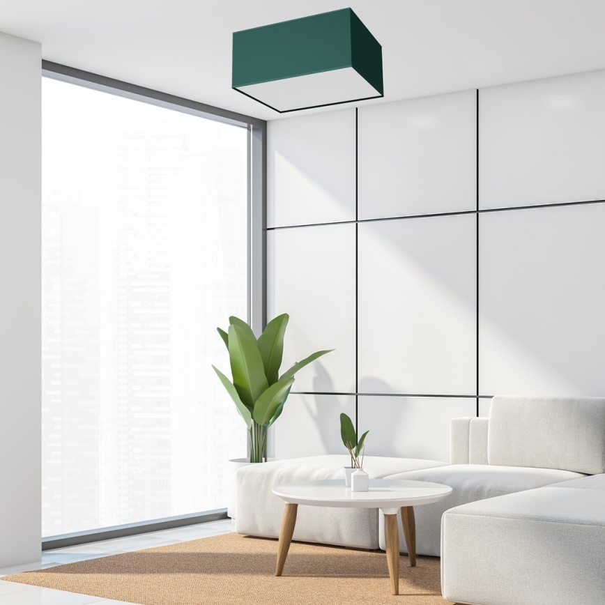 Iluminação de teto VERDE 2xE27/60W/230V 40x40 cm verde