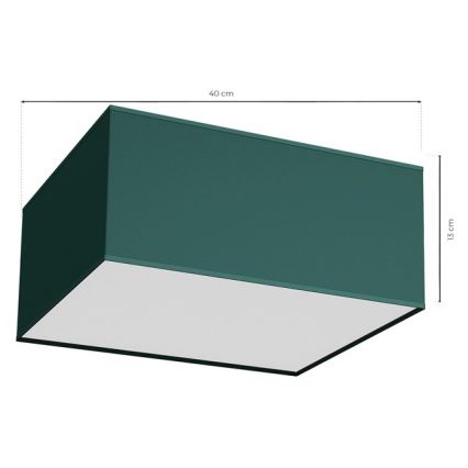 Iluminação de teto VERDE 2xE27/60W/230V 40x40 cm verde