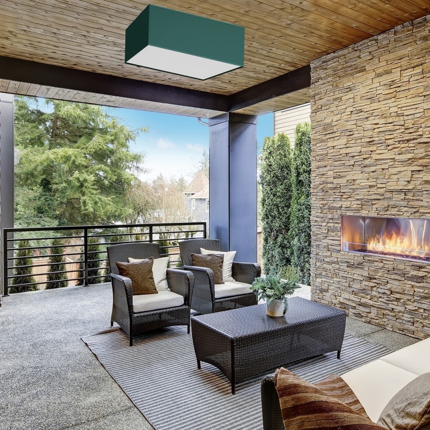 Iluminação de teto VERDE 3xE27/60W/230V 50x50 cm verde