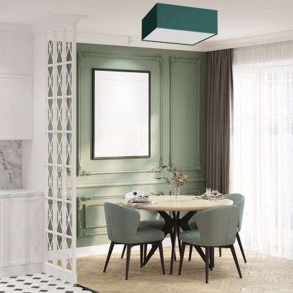 Iluminação de teto VERDE 3xE27/60W/230V 50x50 cm verde