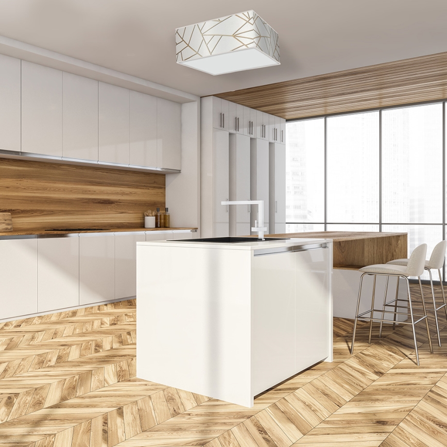 Iluminação de teto ZIGGY 3xE27/60W/230V branca/dourada