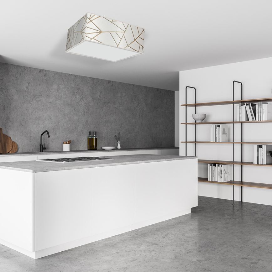 Iluminação de teto ZIGGY 3xE27/60W/230V branca/dourada