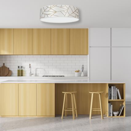 Iluminação de teto ZIGGY 3xE27/60W/230V branca/dourada