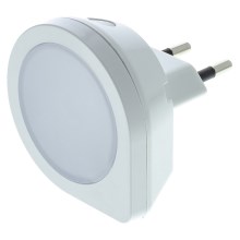 Iluminação de tomada de orientação LED com um sensor LED/0,4W/230V branco