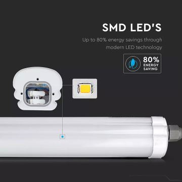 Iluminação de trabalho fluorescente LED G-SERIES LED/18W/230V 4000K 60cm IP65