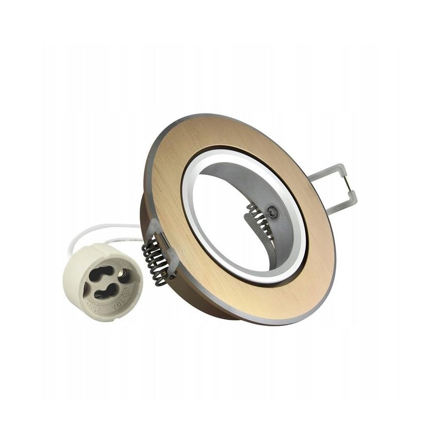 Iluminação embutida EAST OPAL 1xGU10/8W/230V diâmetro 8,5 cm dourado