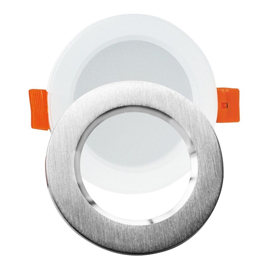 Iluminação embutida LED ZOE LED/4,8W/230V prateado