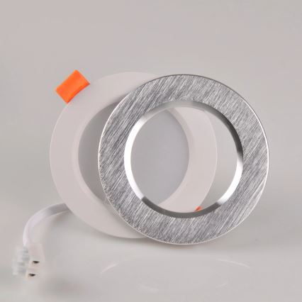 Iluminação embutida LED ZOE LED/4,8W/230V prateado