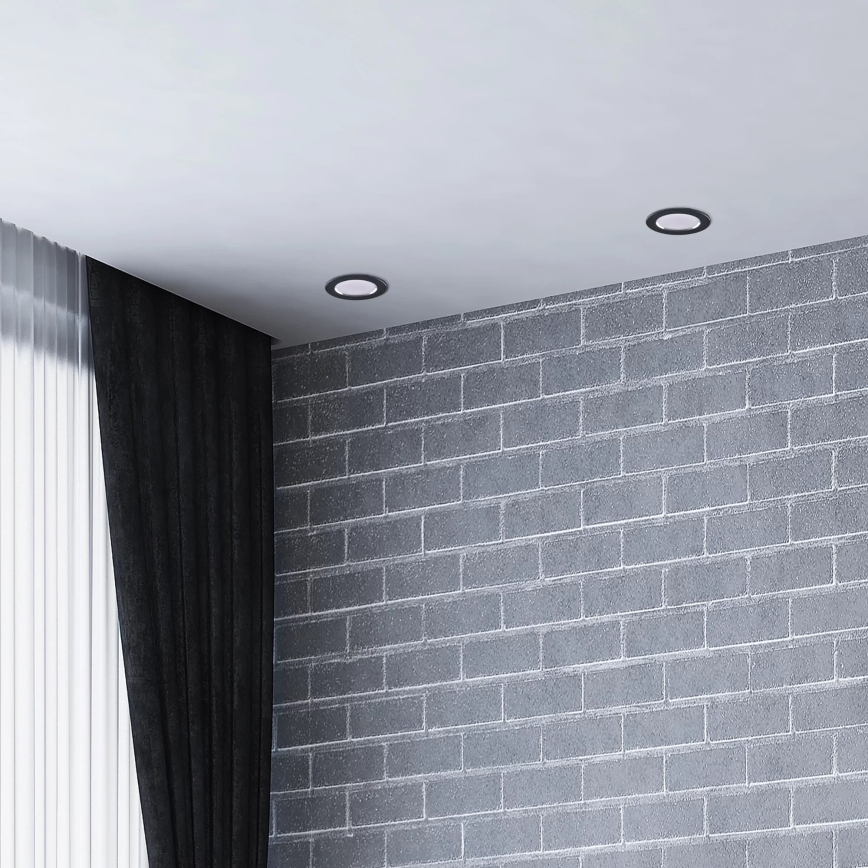 Iluminação embutida LED ZOE LED/4,8W/230V preto