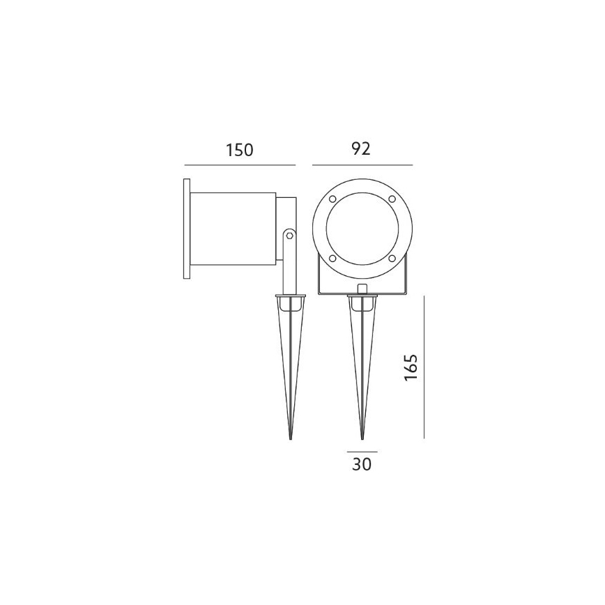 Iluminação exterior BLAKE 2 GU10/50W/230V IP65
