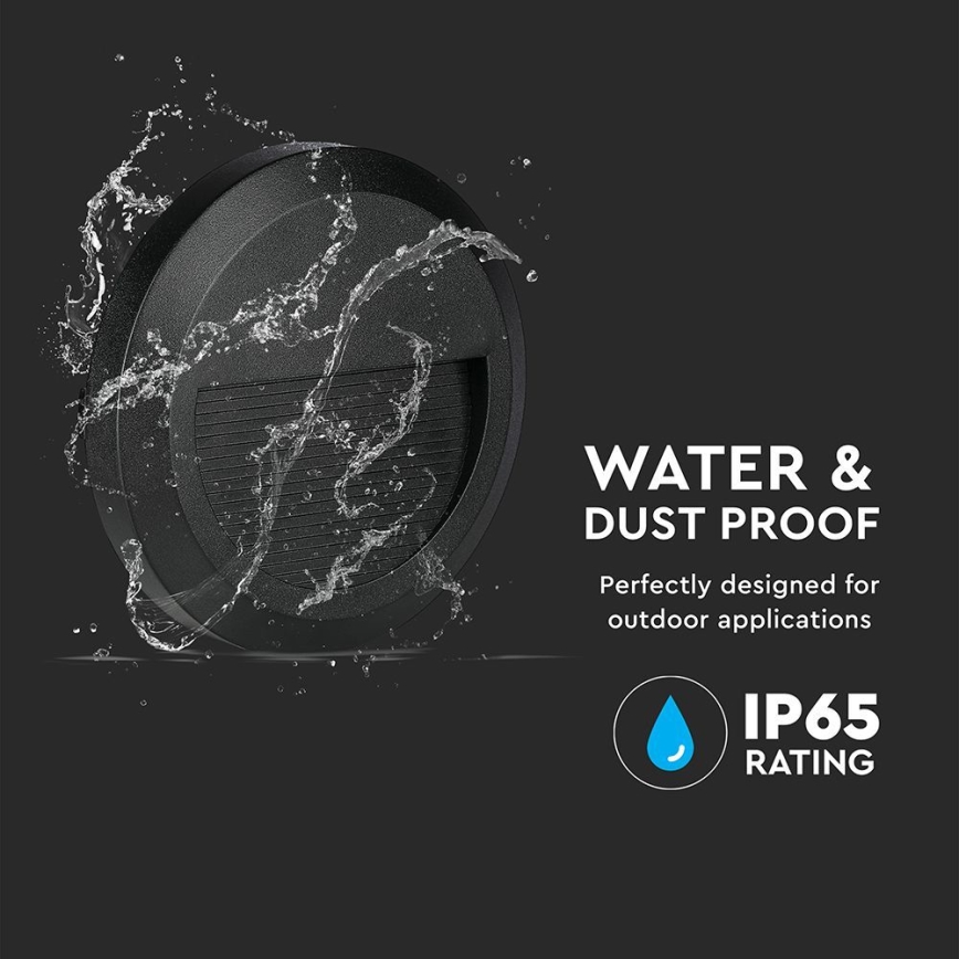 Iluminação exterior de escada LED LED/2W/230V IP65 3000K preto