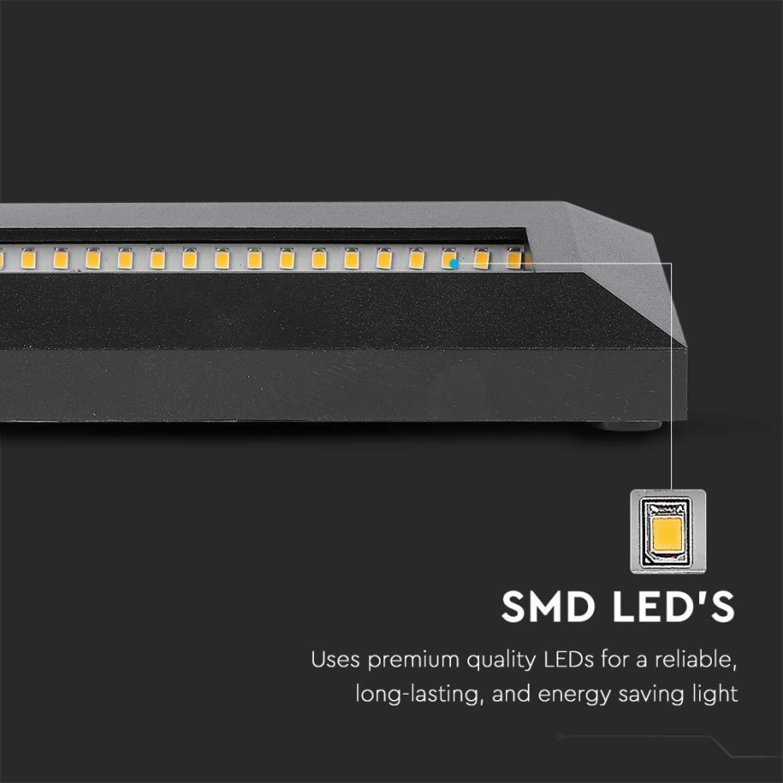 Iluminação exterior de escada LED LED/3W/230V IP65 3000K preto