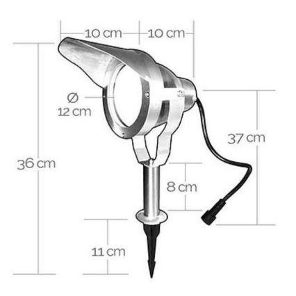 Iluminação exterior LED EASY CONNECT 1xGU10/10W/230V IP67 cromado mate