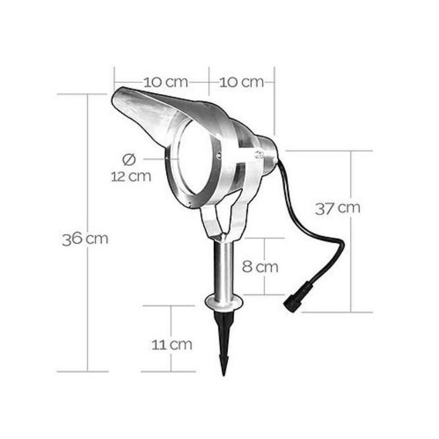 Iluminação exterior LED EASY CONNECT 1xGU10/10W/230V IP67 cromado mate