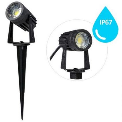 Iluminação exterior LED LED/3W/230V 2800K IP67 preto