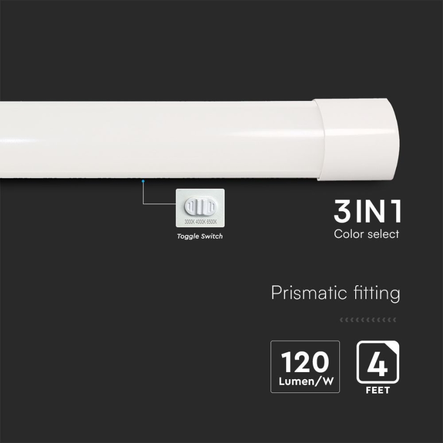 Iluminação fluorescente LED/40W/230V 3000/4000/6500K 116 cm