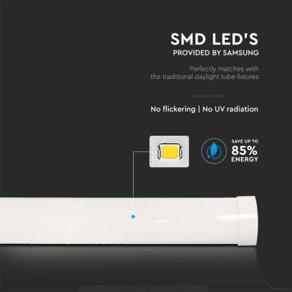 Iluminação fluorescente LED SAMSUNG CHIP LED/20W/230V 3000K 60 cm