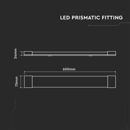 Iluminação fluorescente LED SAMSUNG CHIP LED/20W/230V 3000K 60 cm