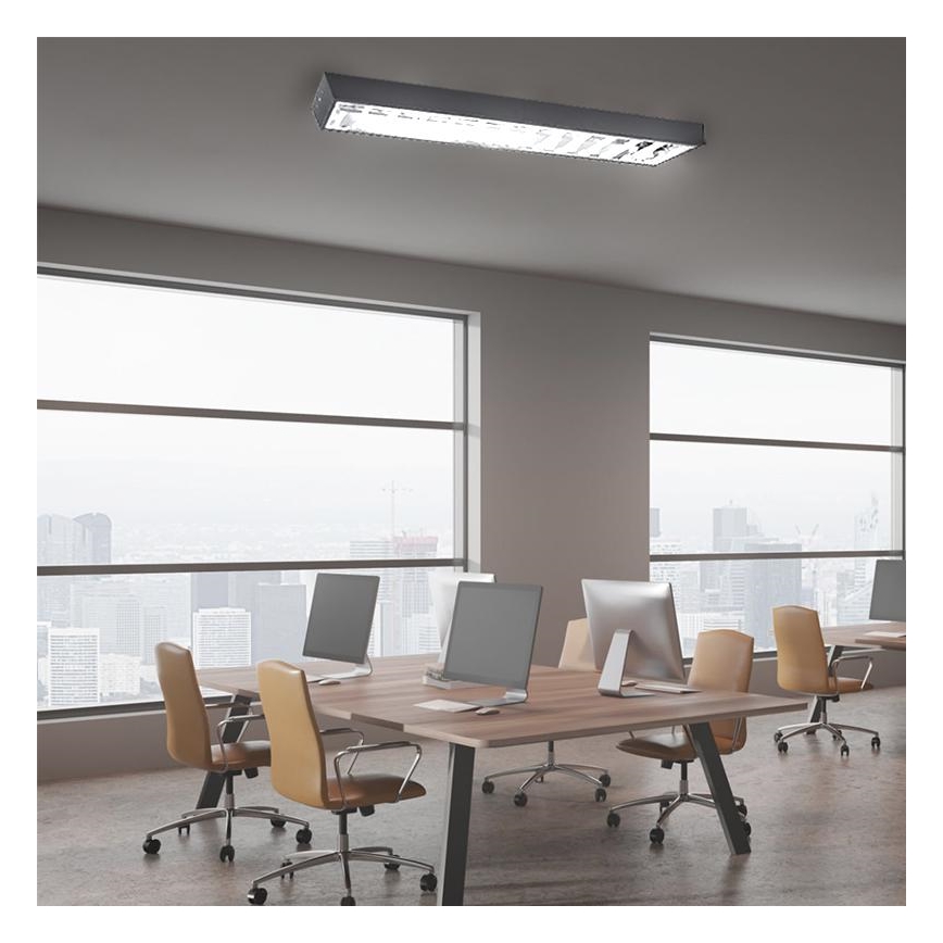 Iluminação fluorescente T8 2xG13/18W/230V 120 cm preto