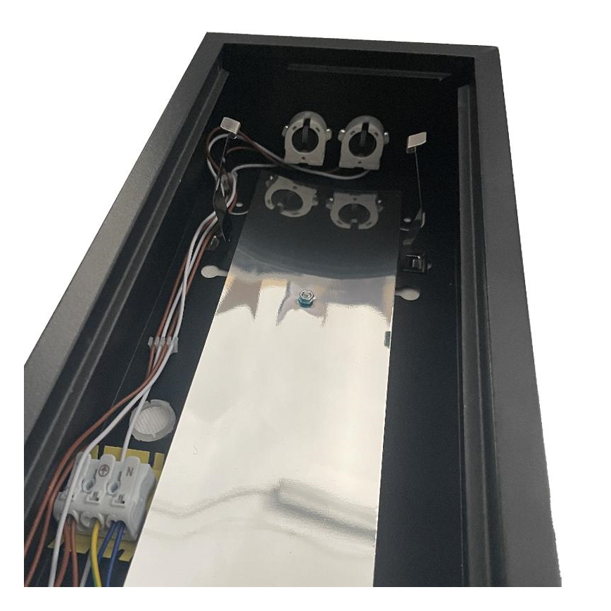 Iluminação fluorescente T8 2xG13/18W/230V 120 cm preto