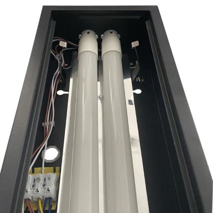 Iluminação fluorescente T8 2xG13/18W/230V 120 cm preto