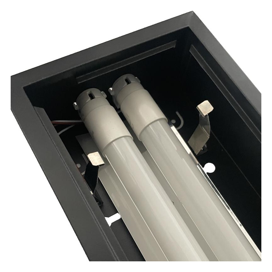 Iluminação fluorescente T8 2xG13/18W/230V 120 cm preto