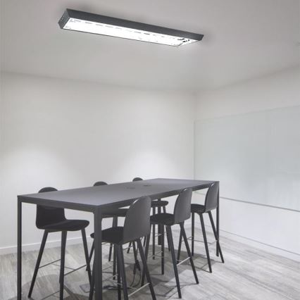 Iluminação fluorescente T8 2xG13/18W/230V 120 cm preto