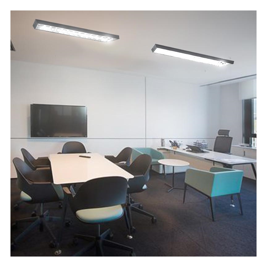 Iluminação fluorescente T8 2xG13/18W/230V 120 cm preto