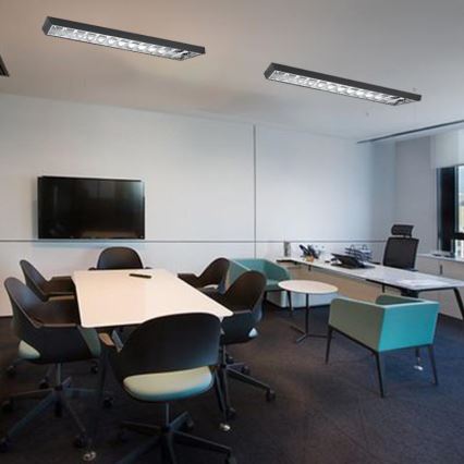 Iluminação fluorescente T8 2xG13/18W/230V 120 cm preto