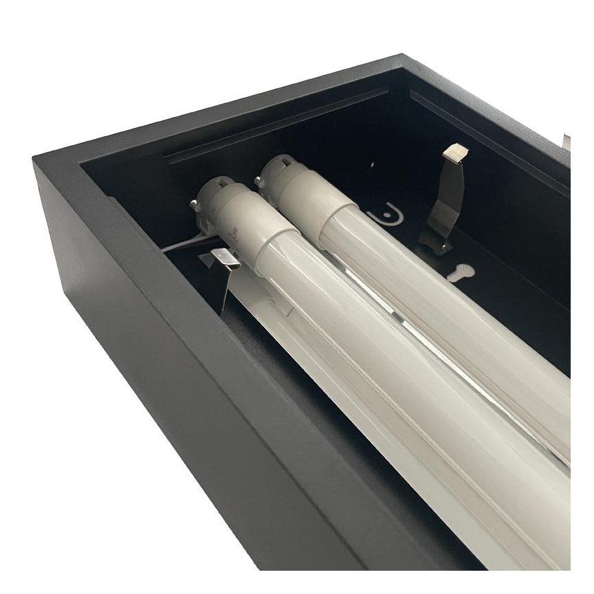 Iluminação fluorescente T8 2xG13/18W/230V 120 cm preto