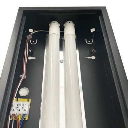 Iluminação fluorescente T8 2xG13/18W/230V 120 cm preto