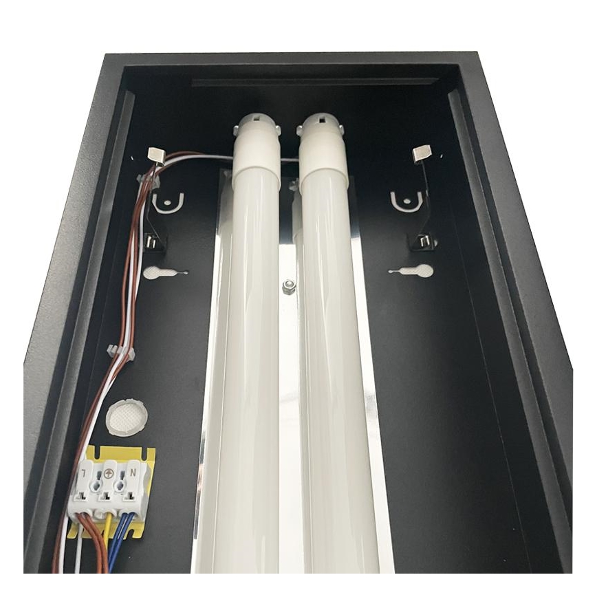 Iluminação fluorescente T8 2xG13/18W/230V 120 cm preto