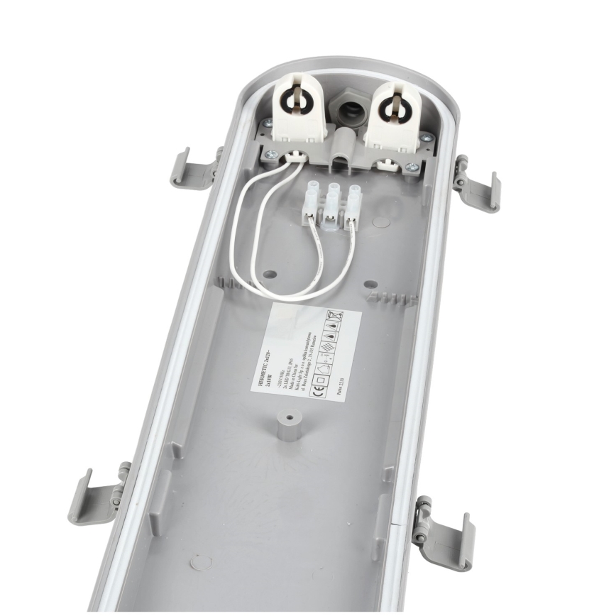 Iluminação industrial fluorescente 2xG13/22W/230V IP65