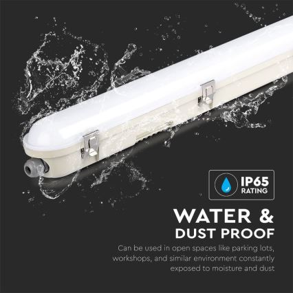 Iluminação industrial fluorescente LED com módulo de emergência EMERGENCY LED/48W/230V 4000K 150cm IP65