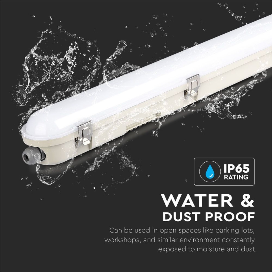 Iluminação industrial fluorescente LED com módulo de emergência EMERGENCY LED/48W/230V 6500K 150cm IP65