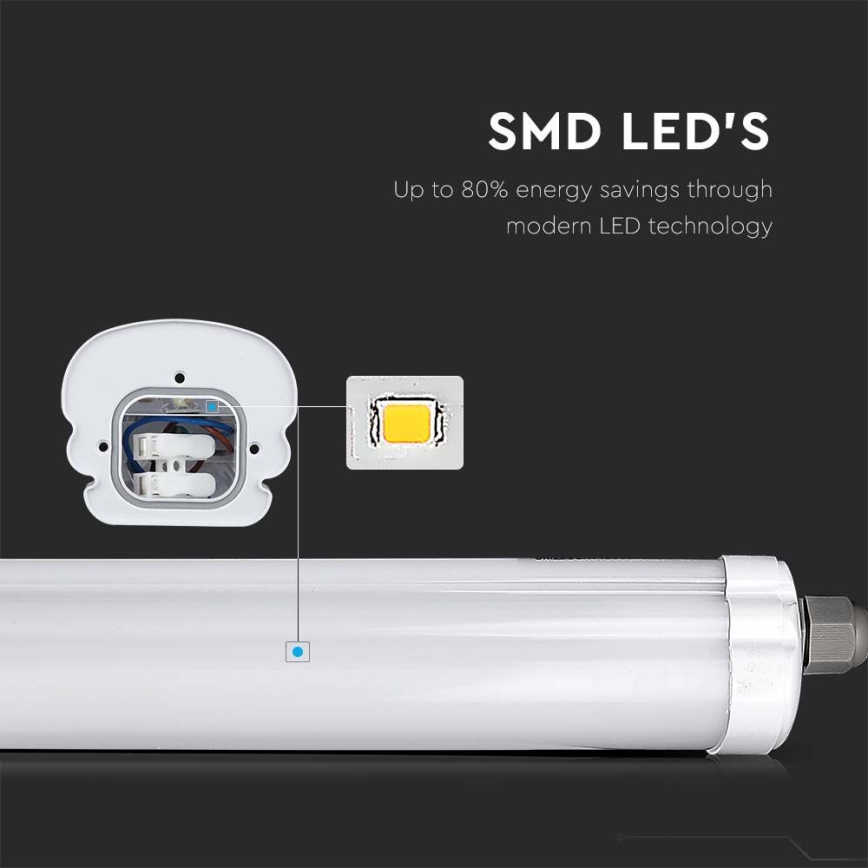 Iluminação industrial fluorescente LED G-SERIES LED/18W/230V 4000K IP65 60 cm