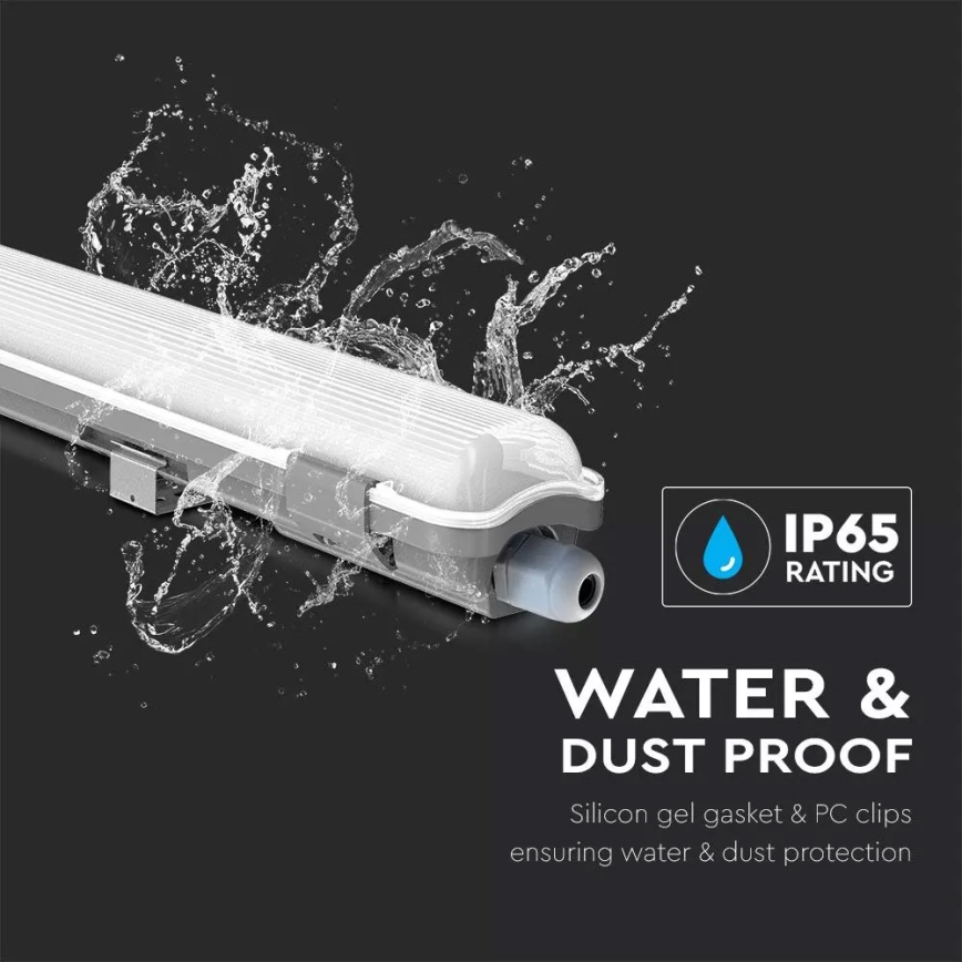 Iluminação industrial fluorescente LED LED/22W/230V 6400K 150cm IP65