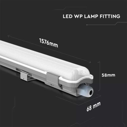 Iluminação industrial fluorescente LED LED/22W/230V 6400K 150cm IP65