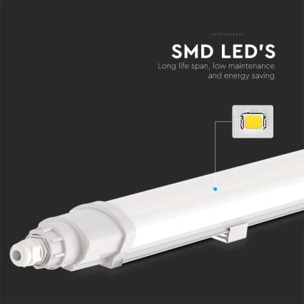 Iluminação industrial fluorescente LED LED/48W/230V 6500K IP65 150 cm
