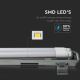Iluminação industrial fluorescente LED T8 2xG13/10W/230V 6400K 60cm IP65