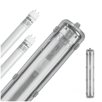 Iluminação industrial fluorescente LED T8 2xG13/9W/230V 4000K IP65 67,5 cm