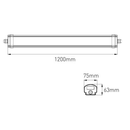 LED Regulação resistente fluorescente iluminação VOLITER LED/20/28/36W/230V 3000/4000/6000K 120 cm IP65 branco