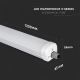 Iluminação industrial fluorescente LED X-SERIES LED/24W/230V 6500K 120cm IP65