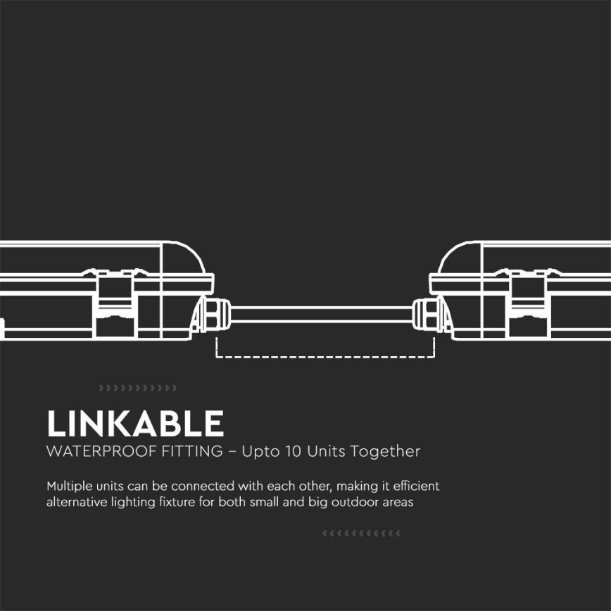 Iluminação industrial fluorescente LED X-SERIES LED/48W/230V 6500K 150 cm IP65