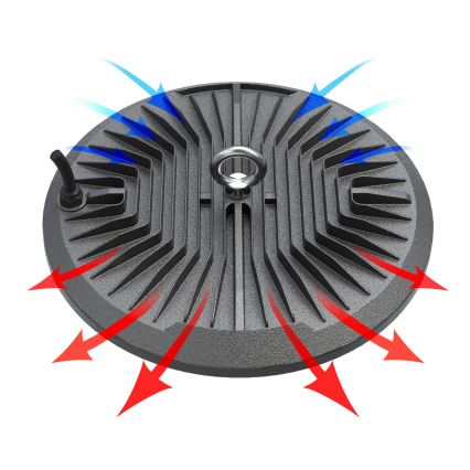 Iluminação industrial LED técnica HIGHBAY LED/200W/230V 4500K IP65 cinzento