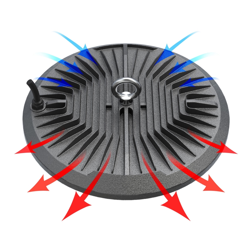 Iluminação industrial LED técnica HIGHBAY LED/200W/230V 4500K IP65 cinzento